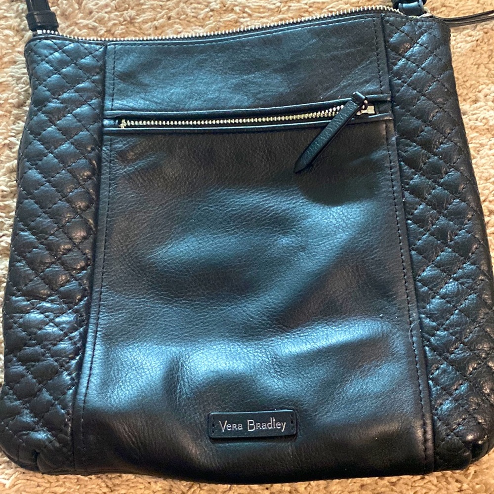 Vera Bradley black leather crossbody
